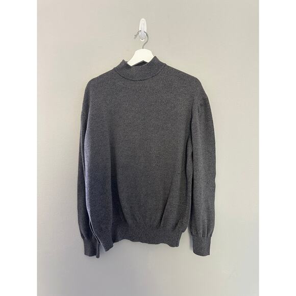 Vintage Pronto Uomo Gray Turtleneck size Large - Picture 1 of 9